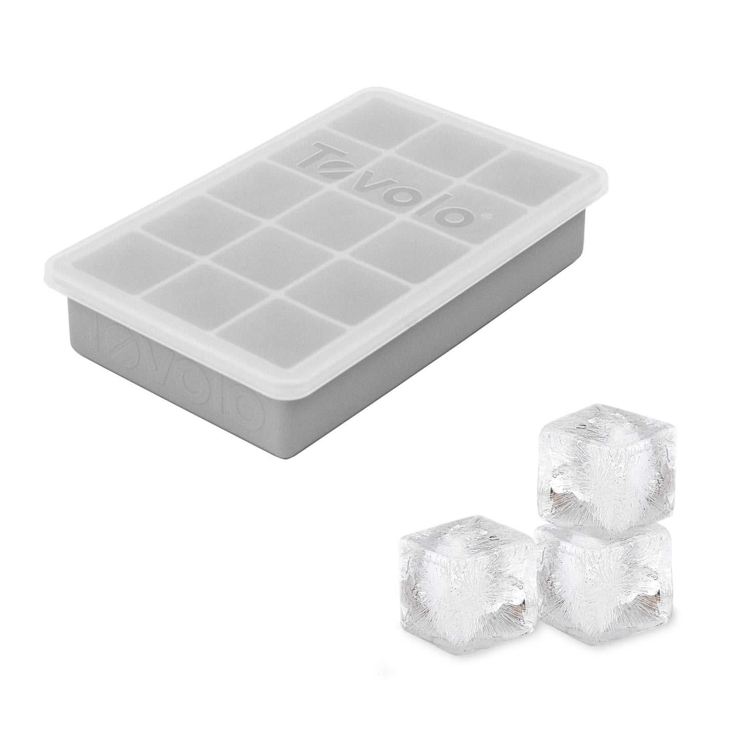 Tovolo Perfect Cube Silicone Ice Mold with Lid