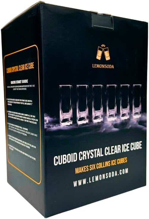 Lemonsoda - Crystal Clear Highball Ice Cube Maker Mold- 6 4.5" Spear Ice