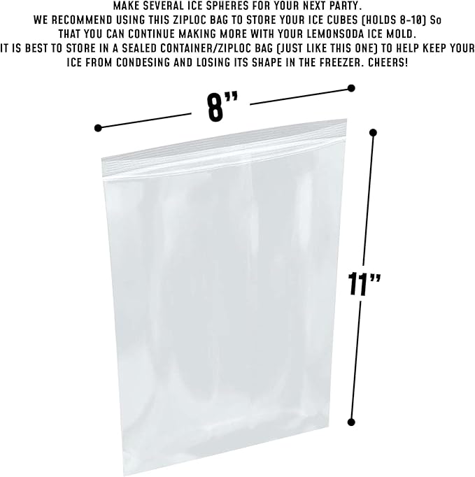 Lemonsoda - Premium Round Sphere Ice-Cube Maker Mold- 2 Crystal Clear Ice Cubes