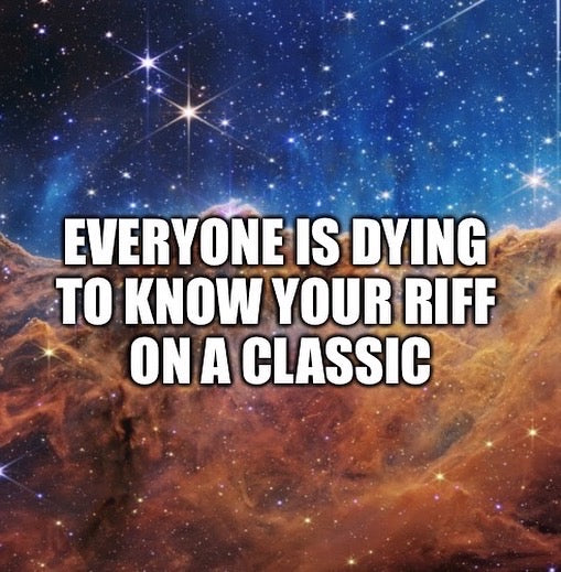 Riffin' on a Classic T-Shirt