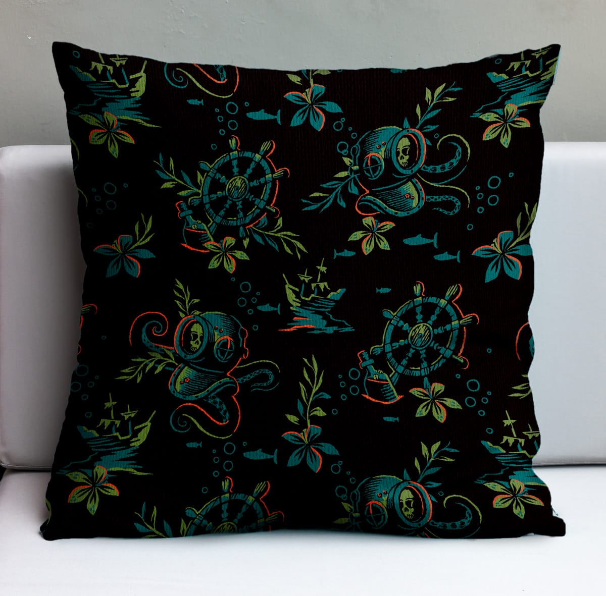 Jeff Granito's 'Deep Dive' Pillow Cover - Ready to Ship! (FREE SHIPPING in U.S.)