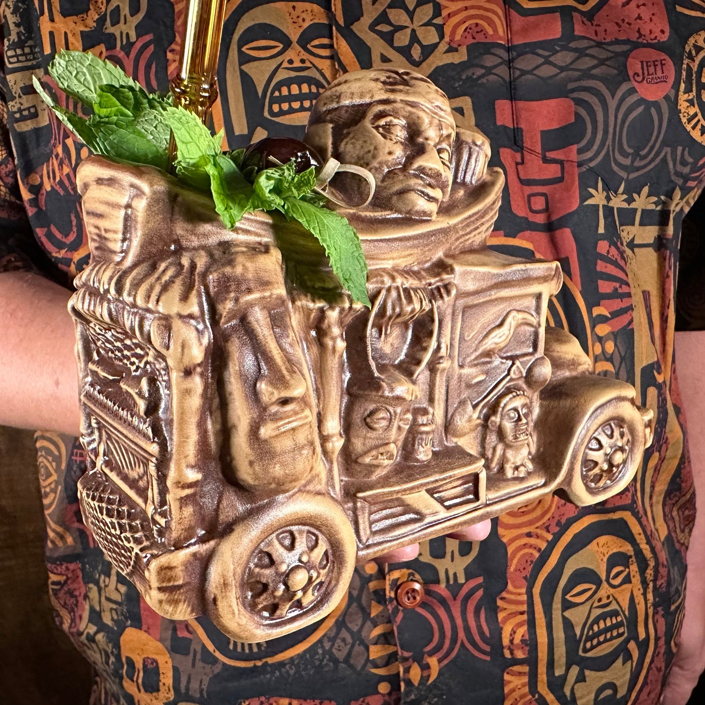 Jungle Cruiser Tiki Mug, designed and sculpted by Thor - Ready to Ship! (FREE SHIPPING in U.S.)