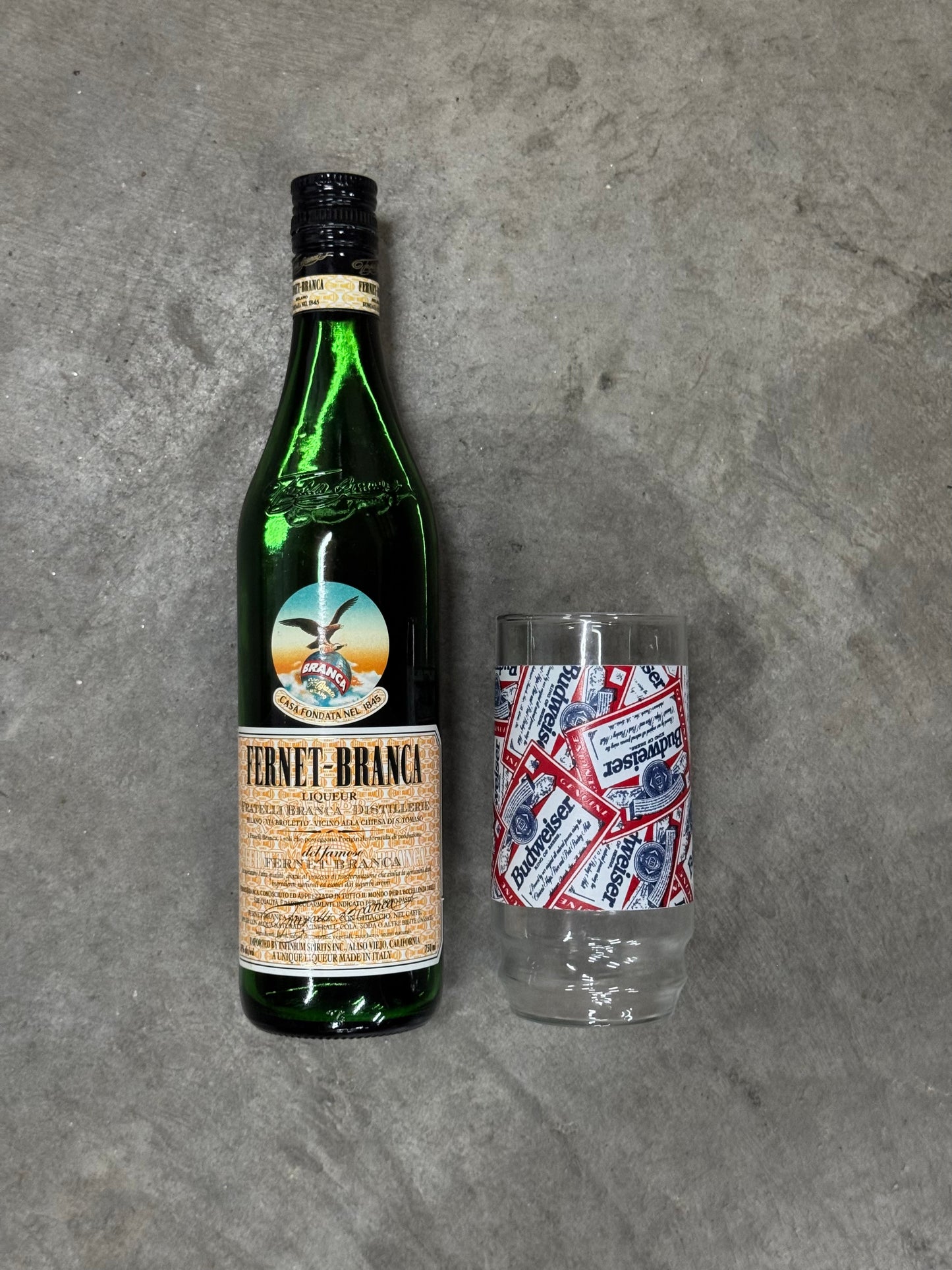 Budweiser Classic Label Glass Vintage Drop