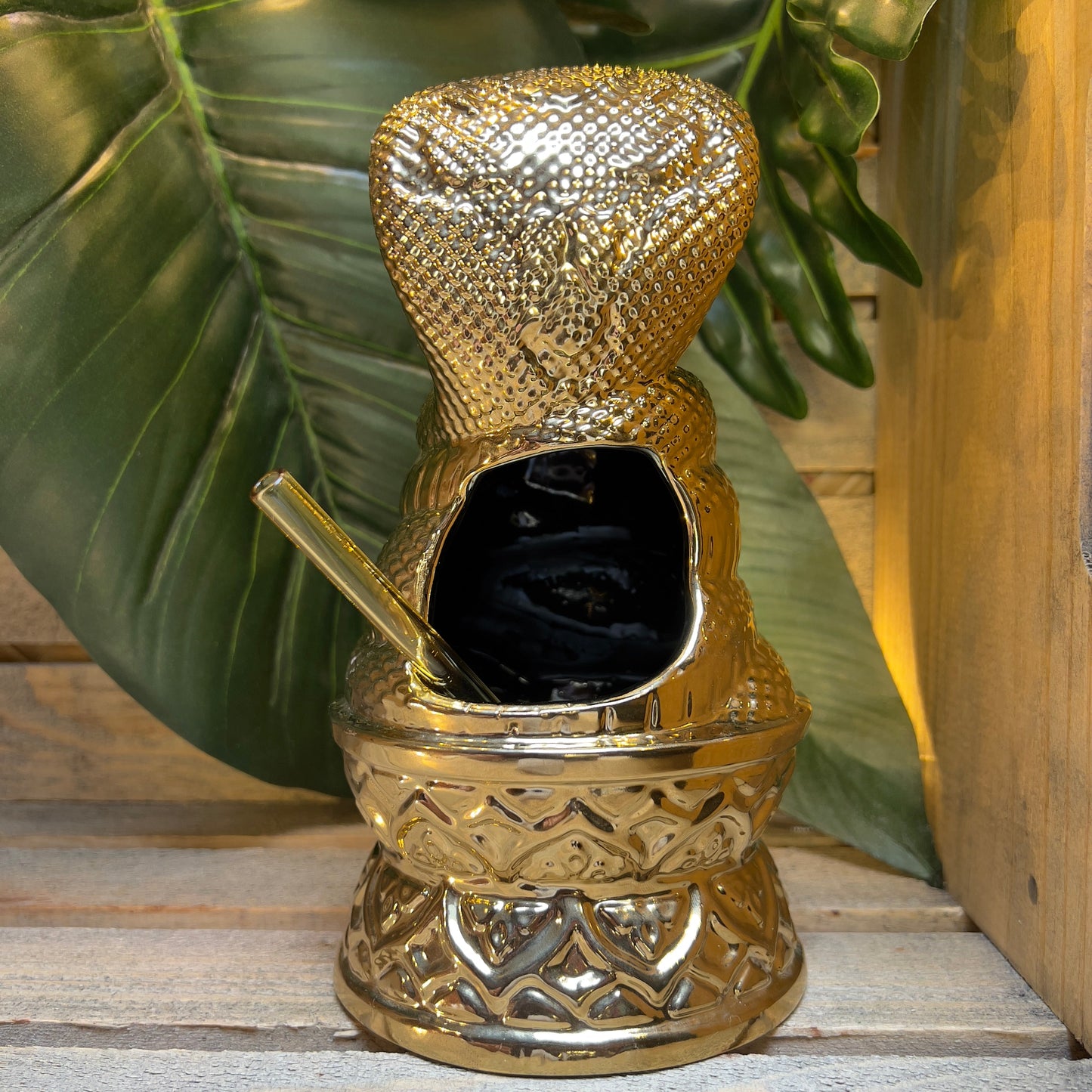 Golden Cobra Idol Tiki Mug, designed and sculpted by Thor - Ready to Ship! (FREE SHIPPING in U.S.)