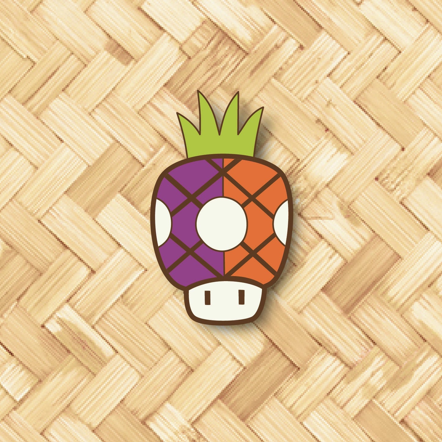Jeff Granito's 'Pineapple Power-Up - Purple' Enamel Pin - Ready to Ship!