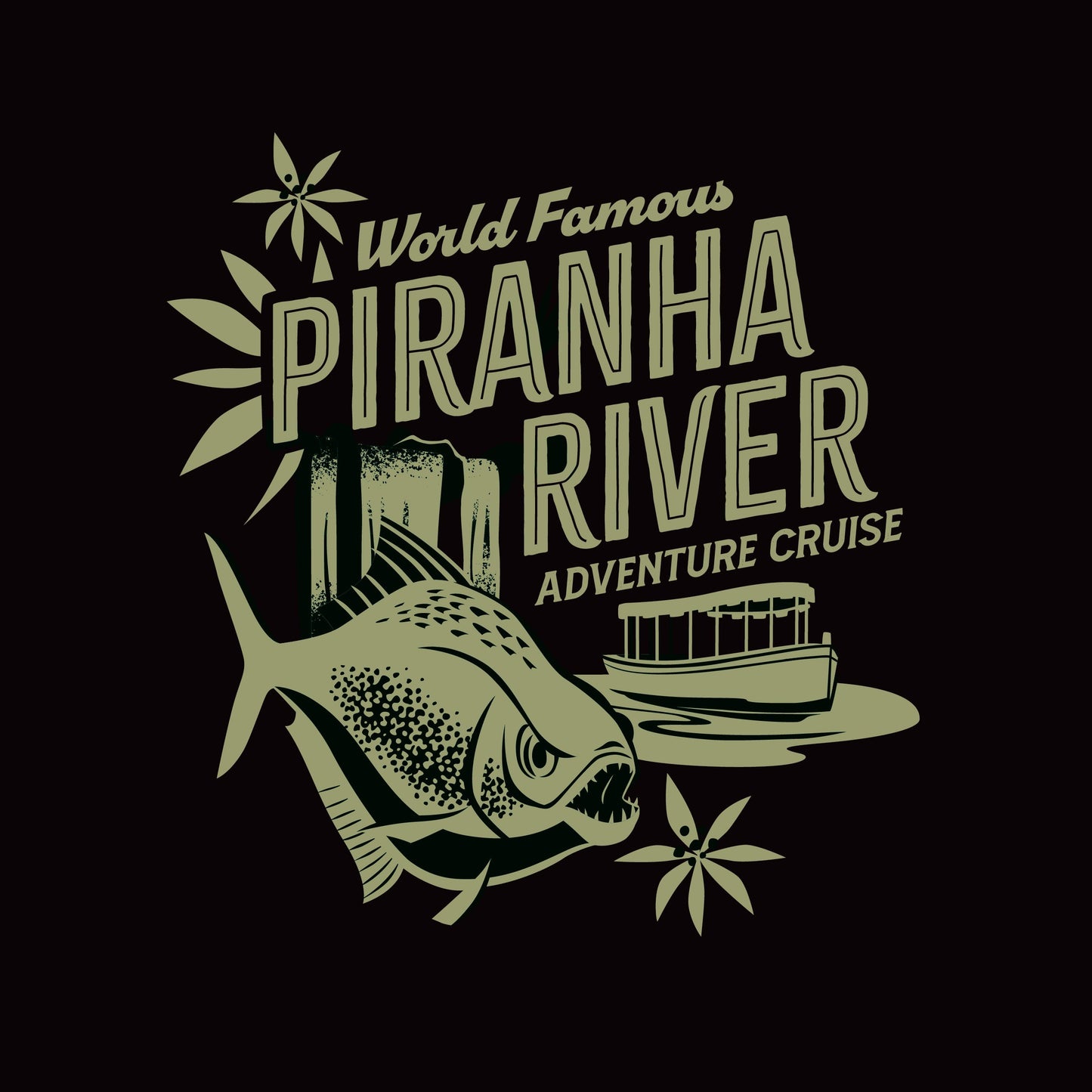 Jeff Granito's 'Piranha River Cruise' Unisex Tee - Ready to Ship!