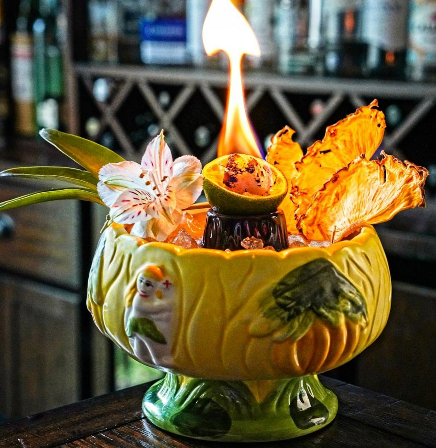 Amehla Scorpion Bowl, 32-ounce Tiki Fishbowl