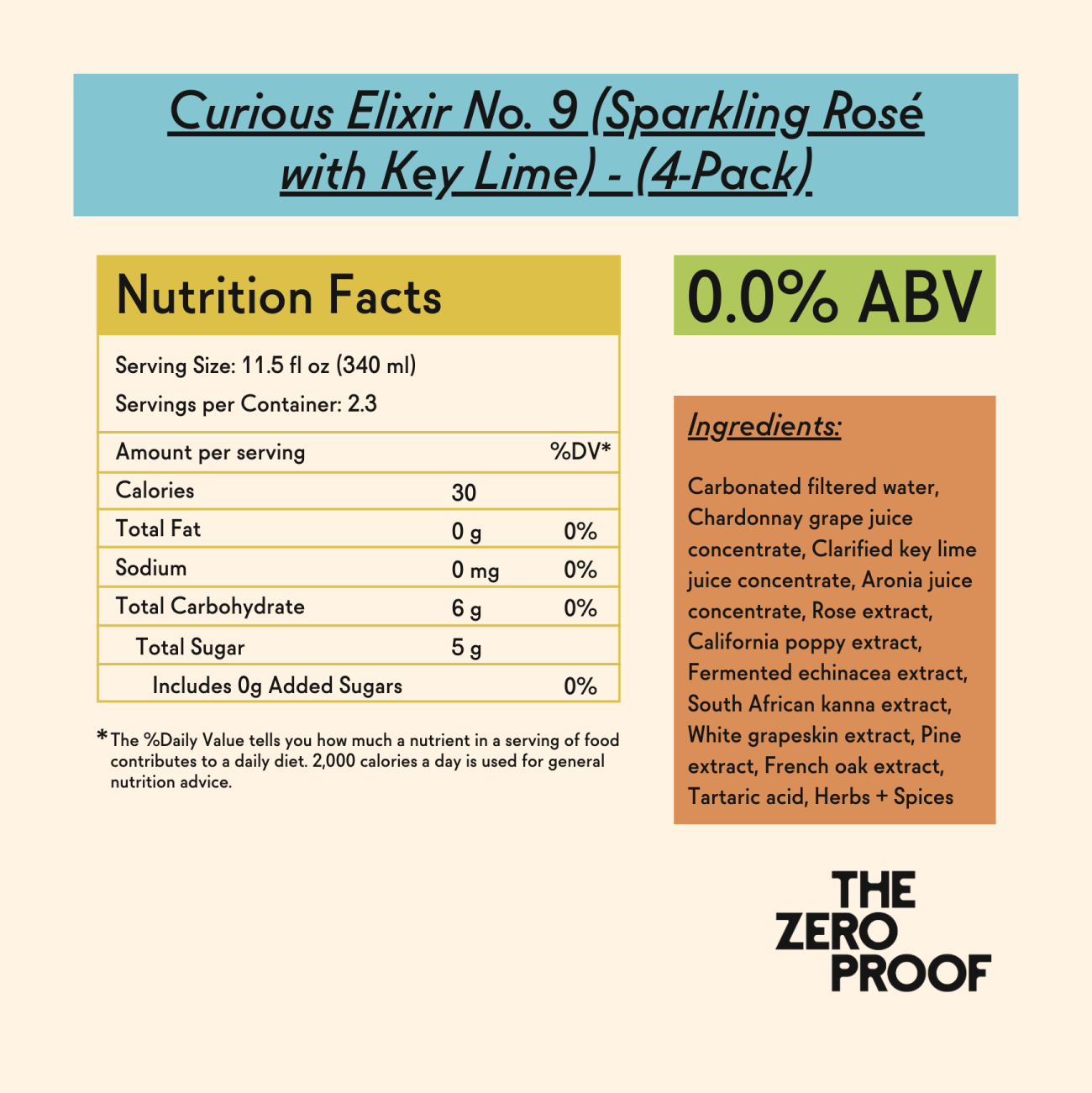 Curious Elixir No. 9 - Sparkling Rosé with Key Lime