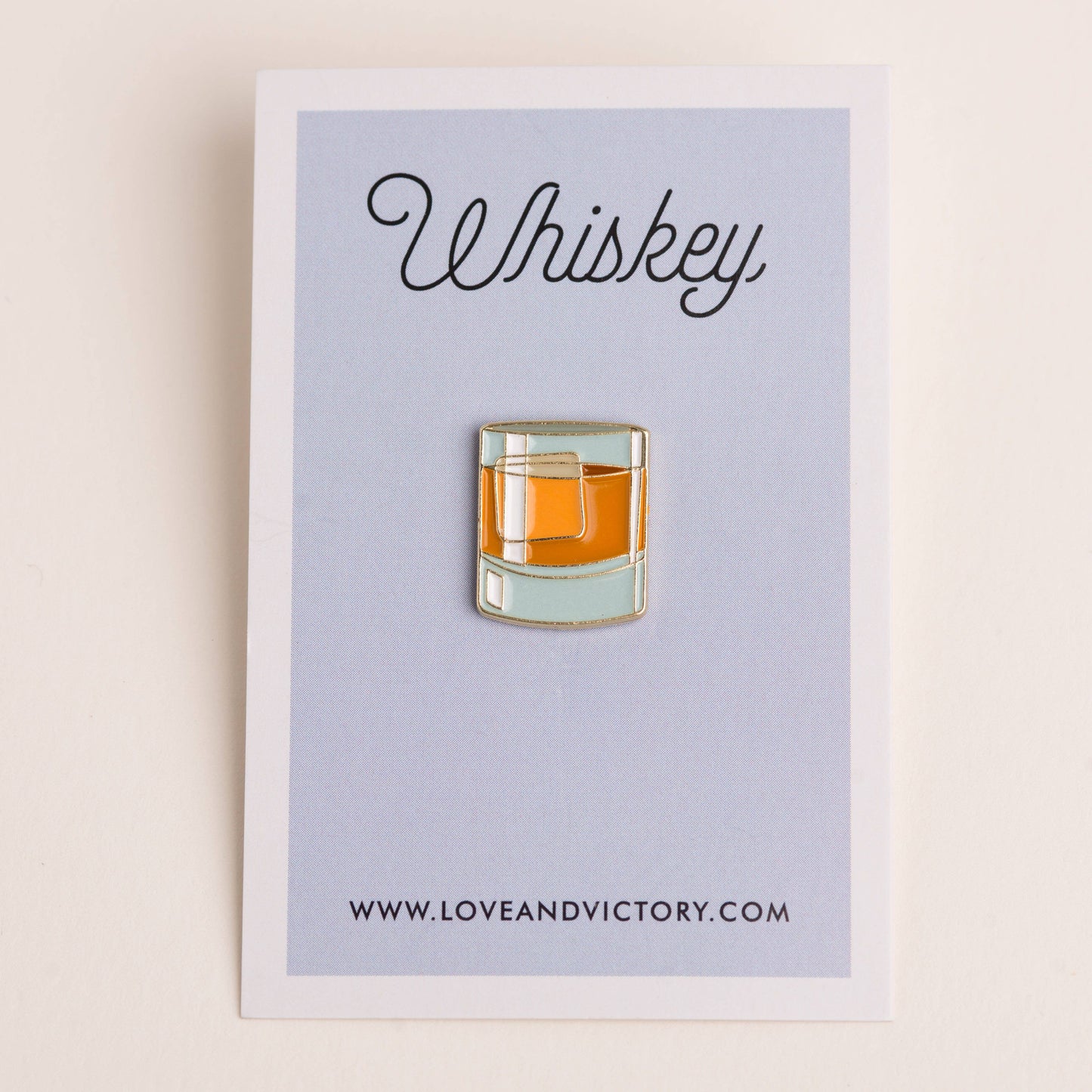 Whiskey on the Rocks Cocktail L&V Pin