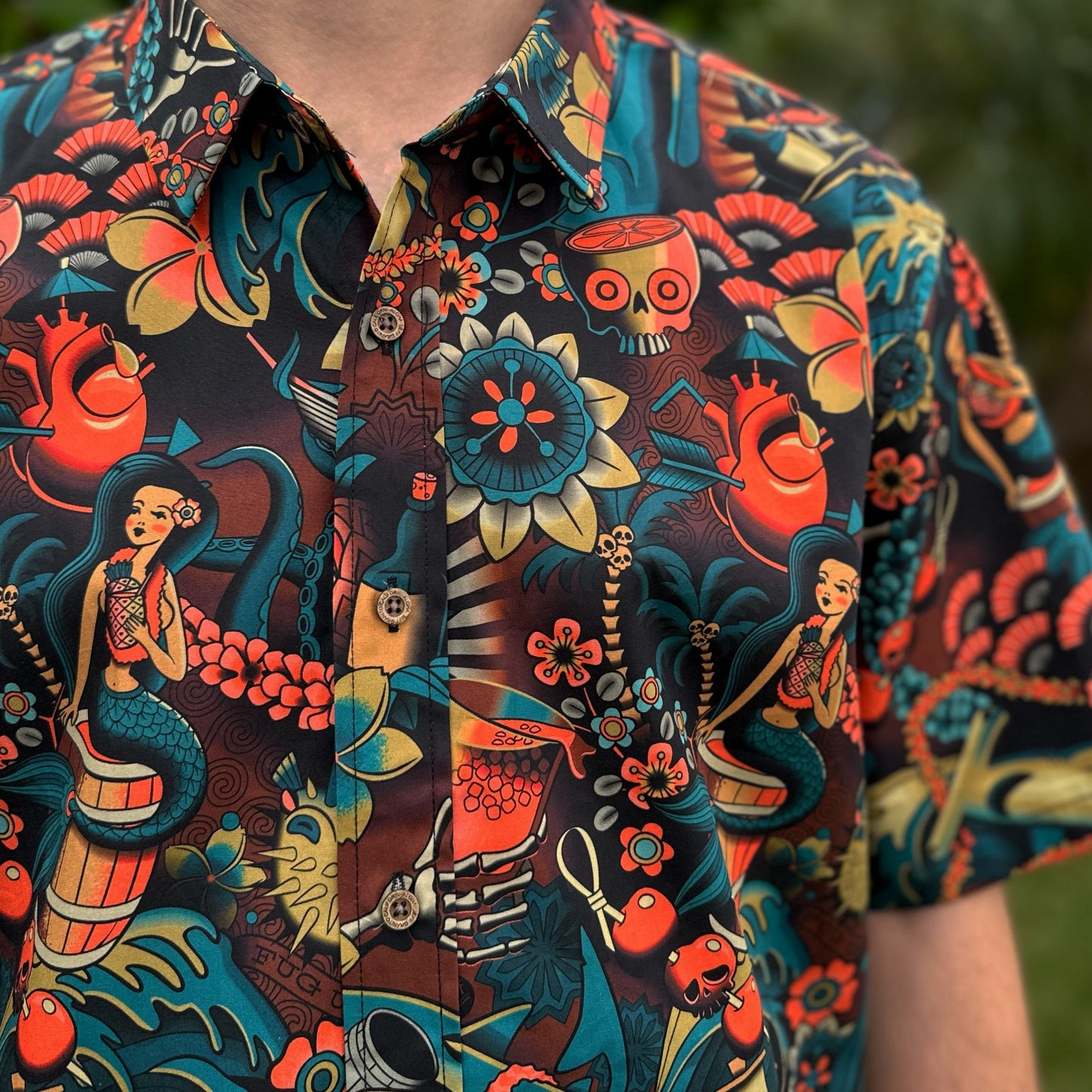 Jeff Granito's 'Rum Conquers All' Modern Fit Button-Up Shirt - Unisex - Ready to Ship!