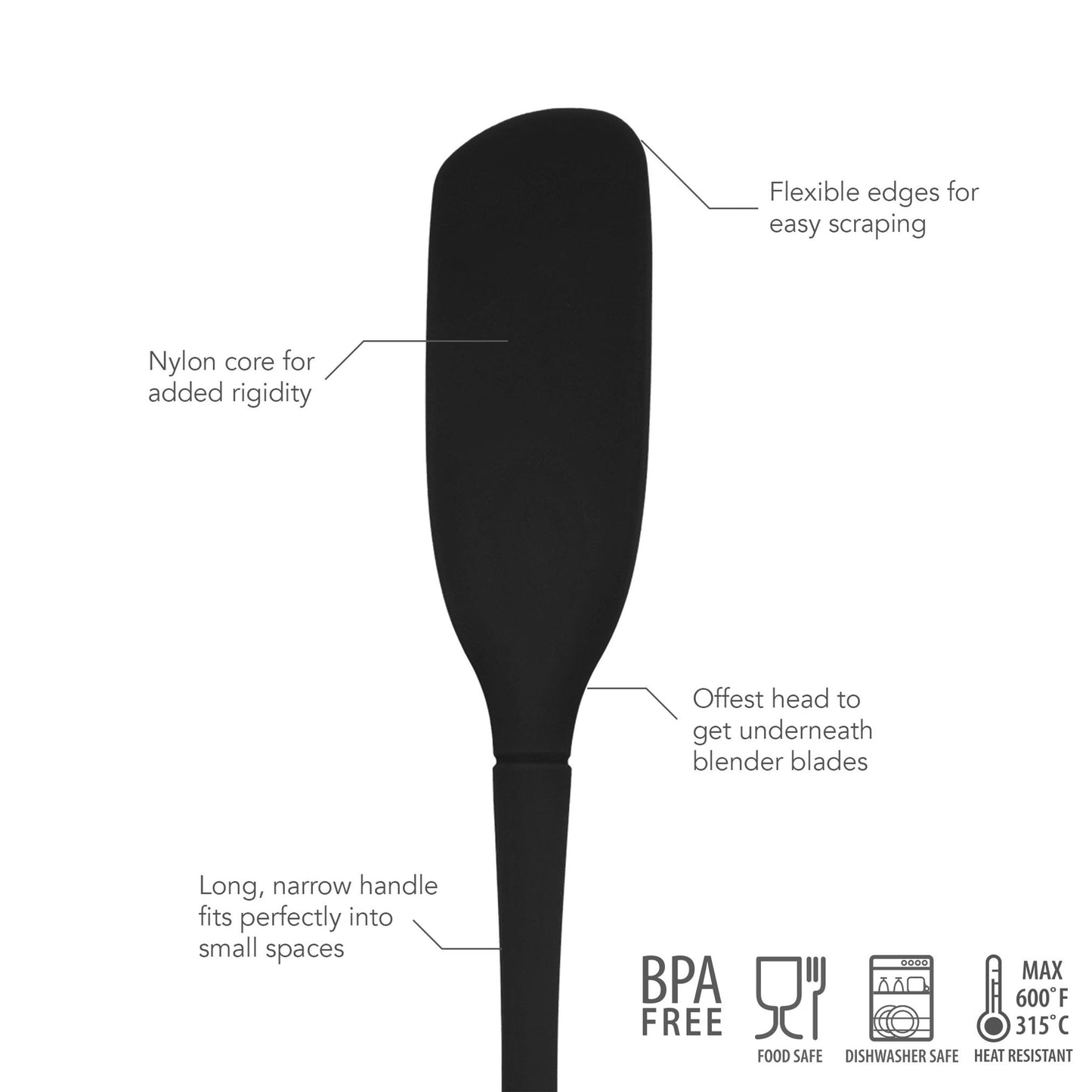 Flex-Core Silicone Blender Spatula