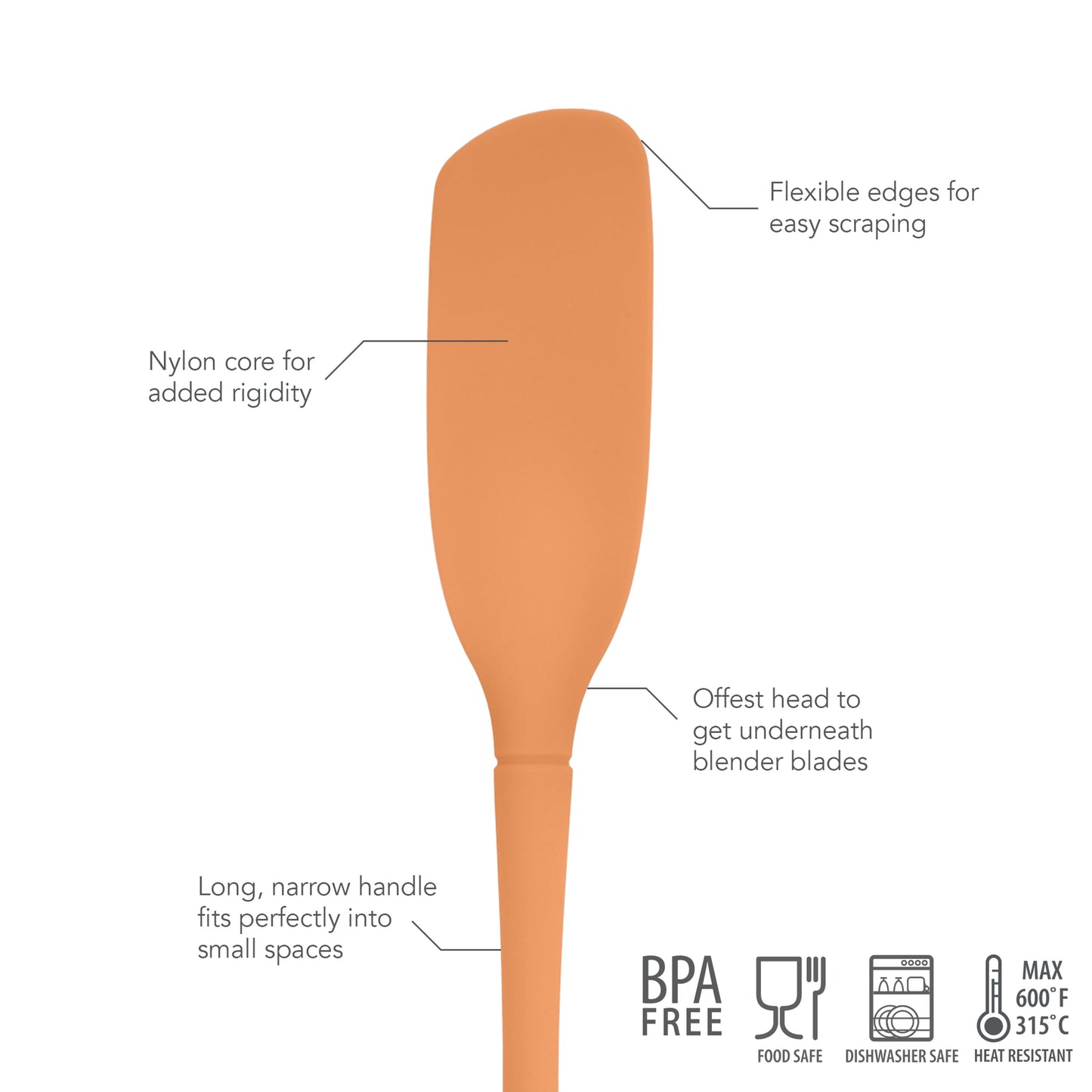 Flex-Core Silicone Blender Spatula