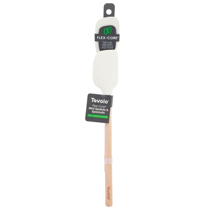 Flex-Core® Mini Spatula + Spoonula with Wood Handle