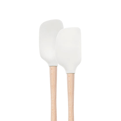 Flex-Core® Mini Spatula + Spoonula with Wood Handle