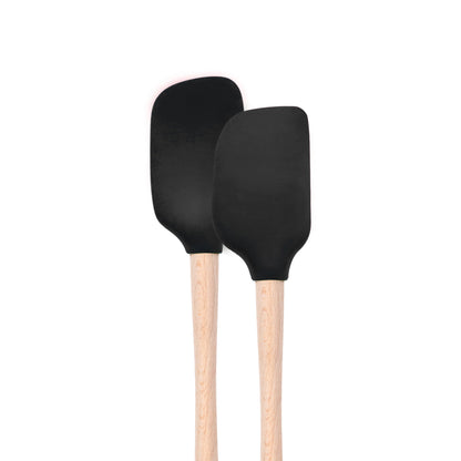 Flex-Core® Mini Spatula + Spoonula with Wood Handle