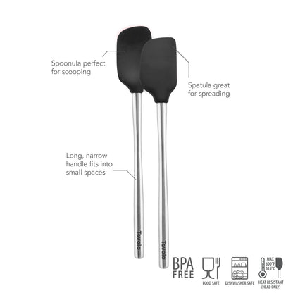 Flex-Core® Mini Spatula + Spoonula with Stainless Steel Handle