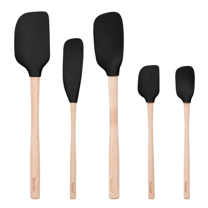 Flex-Core® Silicone and Wood Spatulas - Set of 5