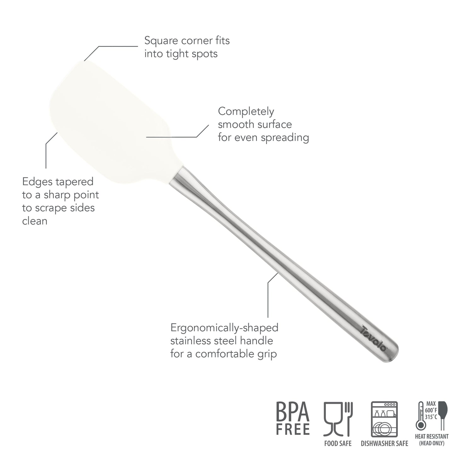 Flex-Core® Silicone and Stainless Steel Spatula