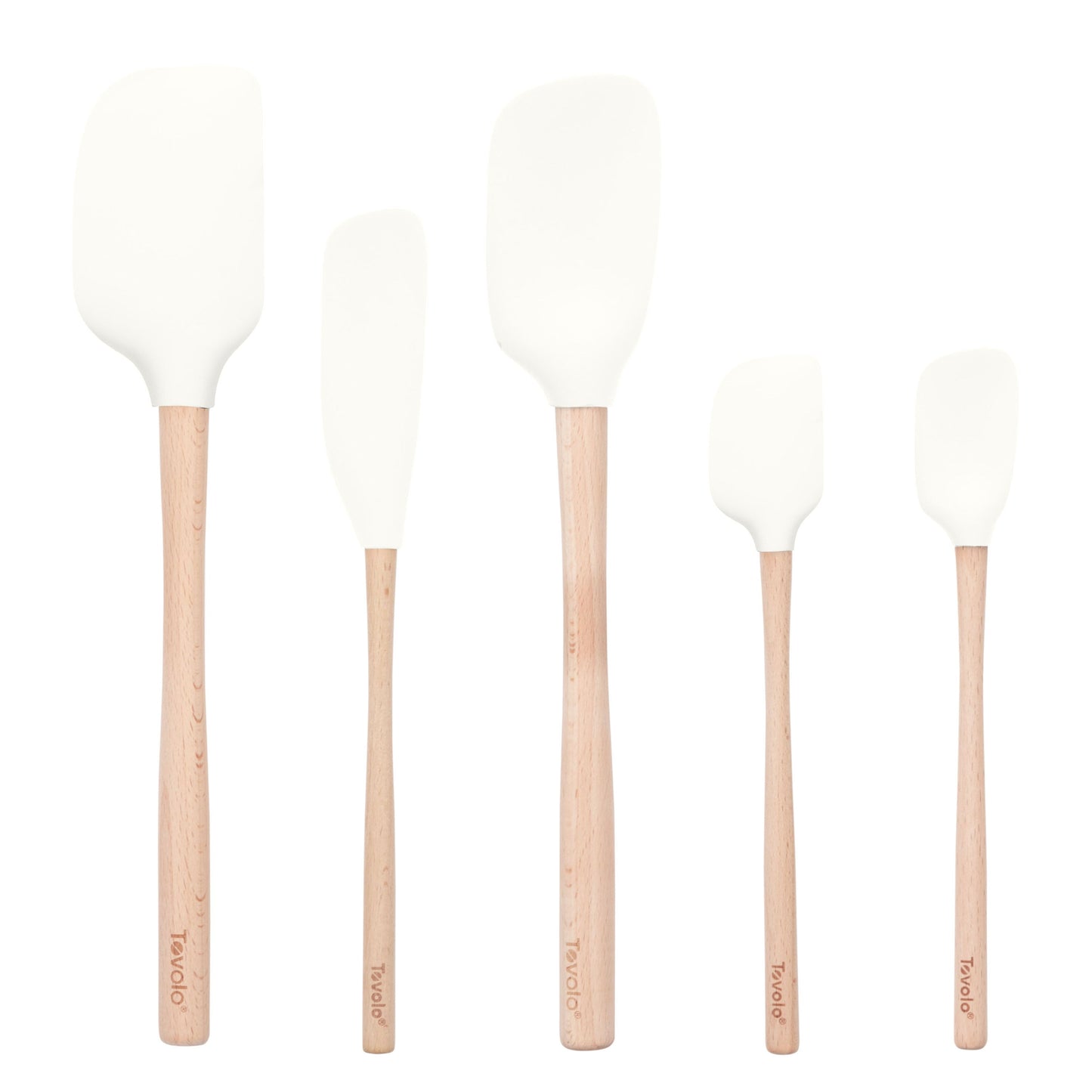 Flex-Core® Silicone and Wood Spatulas - Set of 5