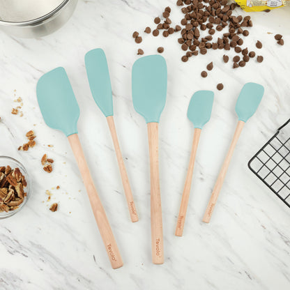 Flex-Core® Silicone and Wood Spatulas - Set of 5