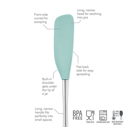 Flex-Core® Silicone and Stainless Steel Jar Scraper