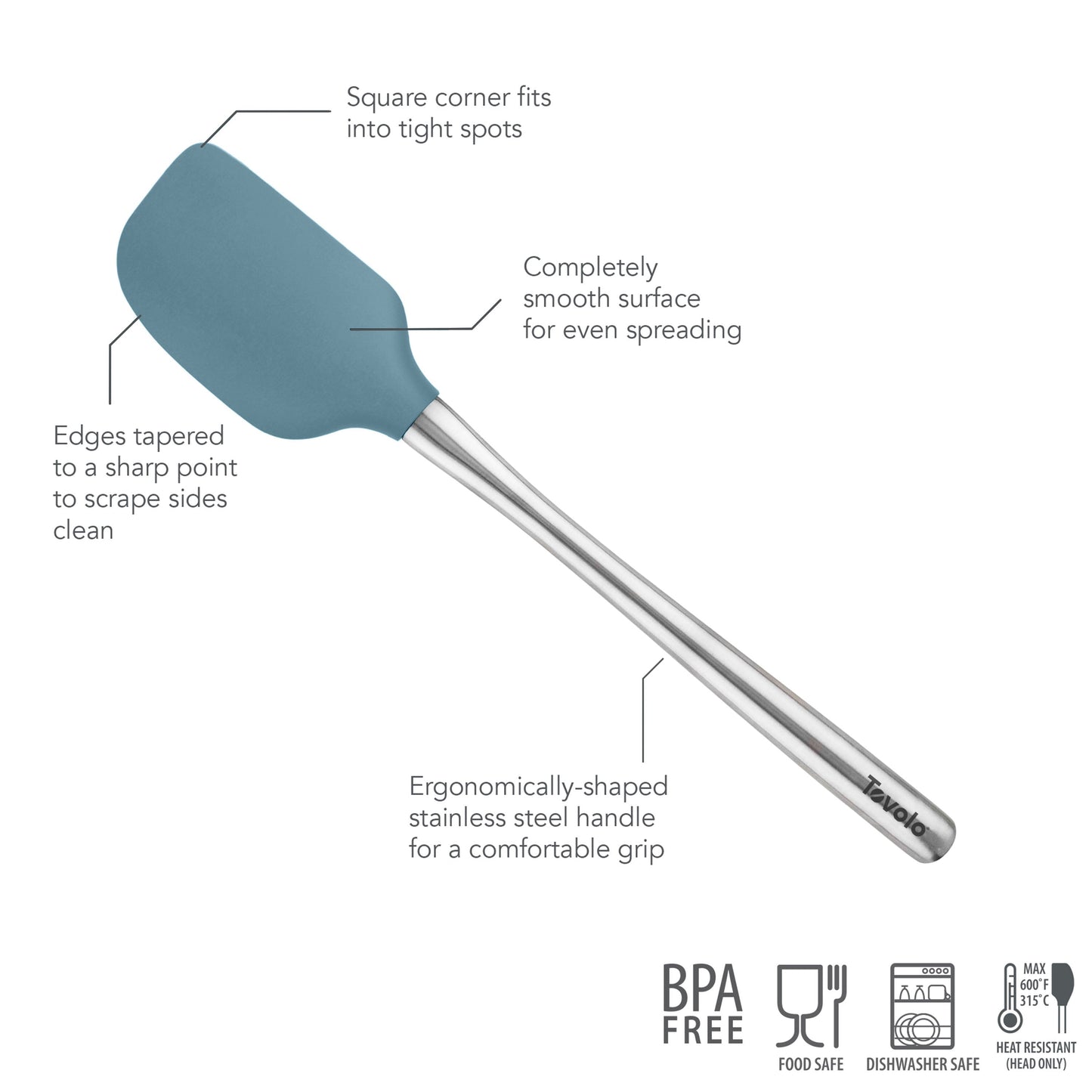 Flex-Core® Silicone and Stainless Steel Spatula