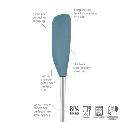 Flex-Core® Silicone and Stainless Steel Jar Scraper