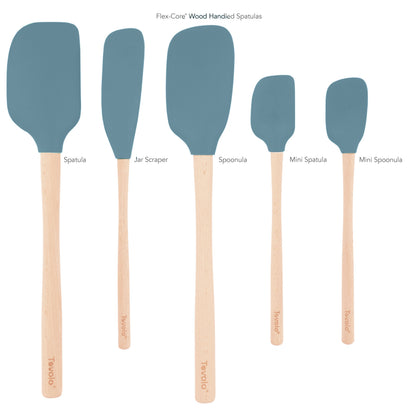 Flex-Core® Silicone and Wood Spatulas - Set of 5