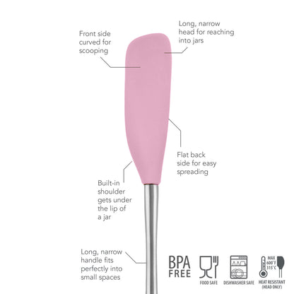 Flex-Core® Silicone and Stainless Steel Jar Scraper