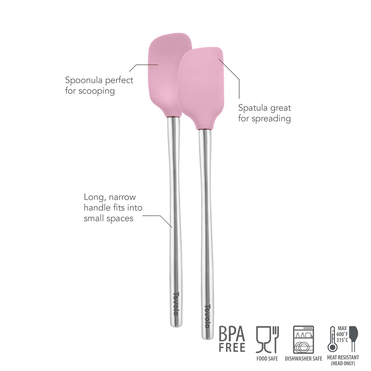 Flex-Core® Mini Spatula + Spoonula with Stainless Steel Handle