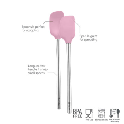 Flex-Core® Mini Spatula + Spoonula with Stainless Steel Handle