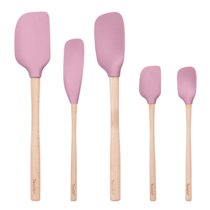 Flex-Core® Silicone and Wood Spatulas - Set of 5