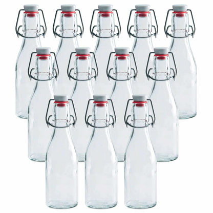 8.5 oz Swing Top Glass Bottle with Stainless Steel Wire Air Tight Leakproof Seal for Vanilla Extract