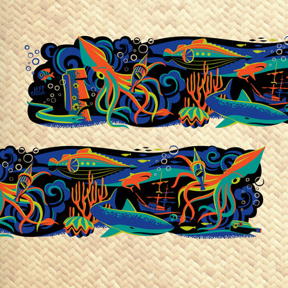 Jeff Granito's '20,000 Fears Under The Sea' Mai Tai Cocktail Glass (1) - Ready to Ship!