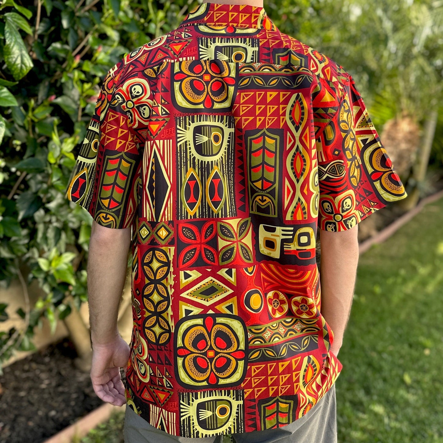Jeff Granito's 'Geo Kapa' Classic Aloha Button-Up Shirt - Unisex - Ready to Ship! (FREE SHIPPING in U.S.)