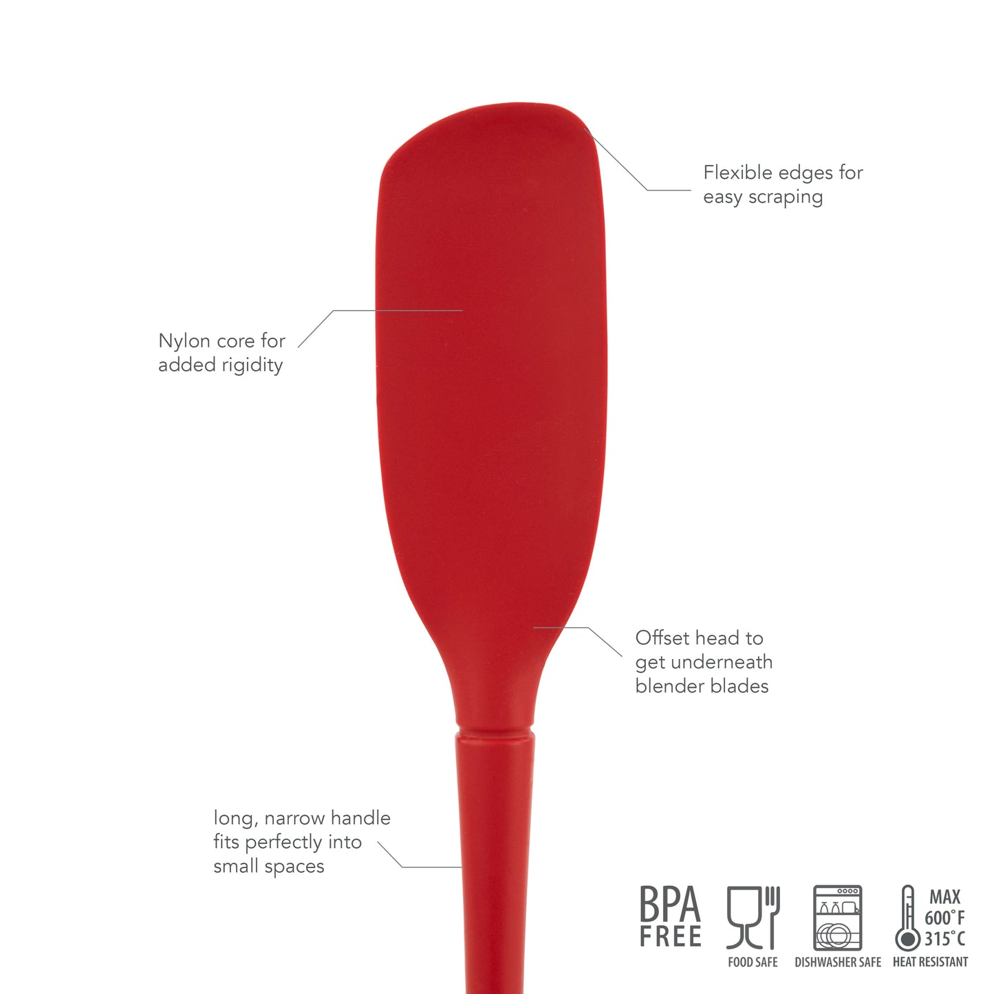 Flex-Core Silicone Blender Spatula