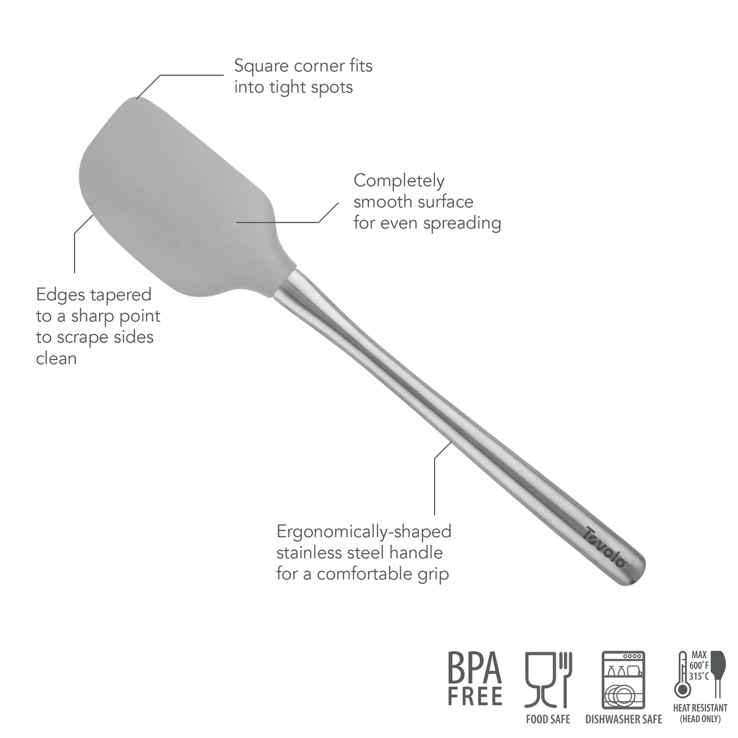 Flex-Core® Silicone and Stainless Steel Spatula