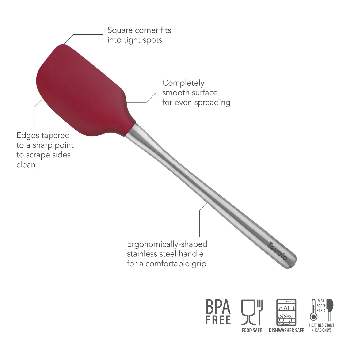 Flex-Core® Silicone and Stainless Steel Spatula