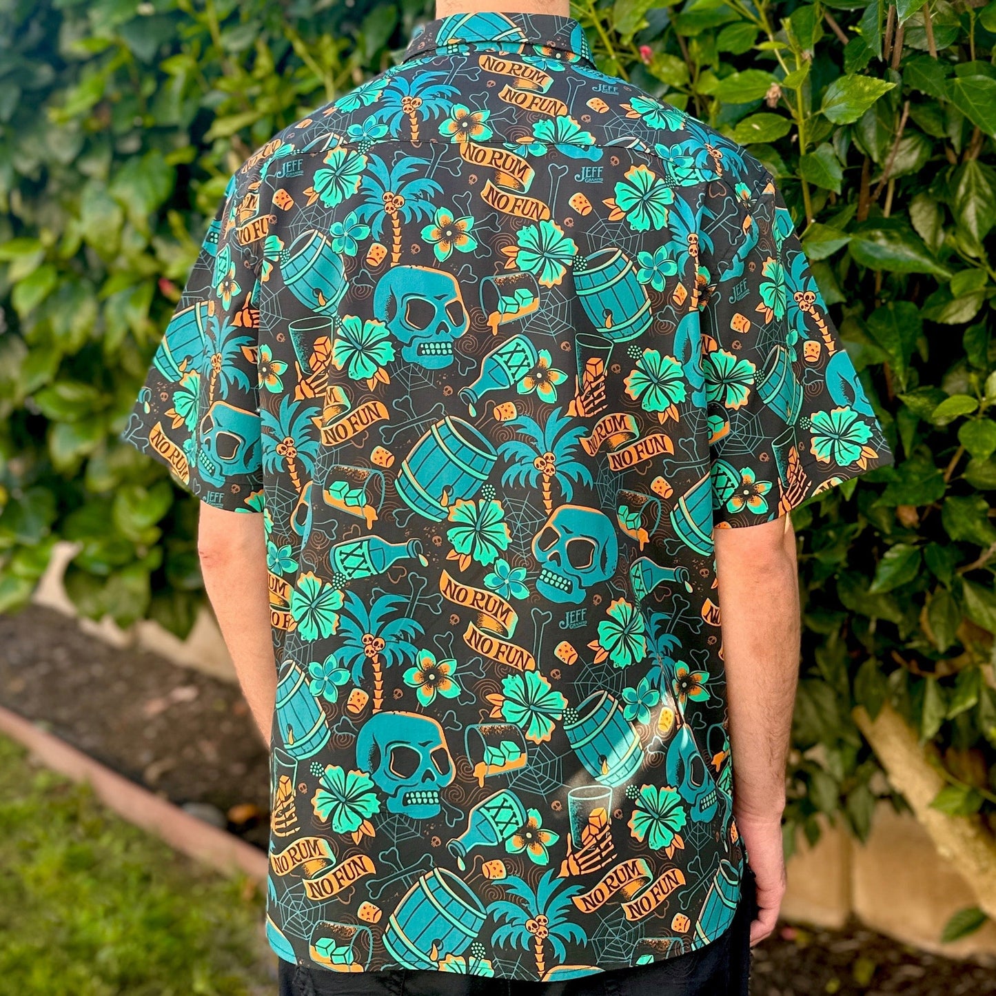 Jeff Granito's 'No Rum No Fun' Modern Fit Button-Up Shirt - Unisex - Ready to Ship! (FREE SHIPPING in U.S.)
