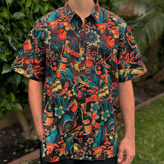 Jeff Granito's 'Rum Conquers All' Modern Fit Button-Up Shirt - Unisex - Ready to Ship!