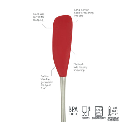 Flex-Core® Silicone and Stainless Steel Jar Scraper