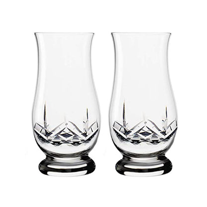 Hand Cut Whiskey Tasting Glasses, 7-ounce Taster Set of 2 Crystal Whisky Glasses
