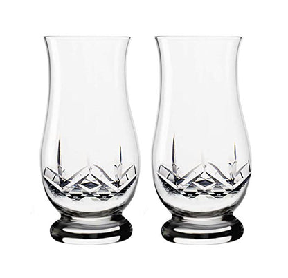 Hand Cut Whiskey Tasting Glasses, 7-ounce Taster Set of 2 Crystal Whisky Glasses