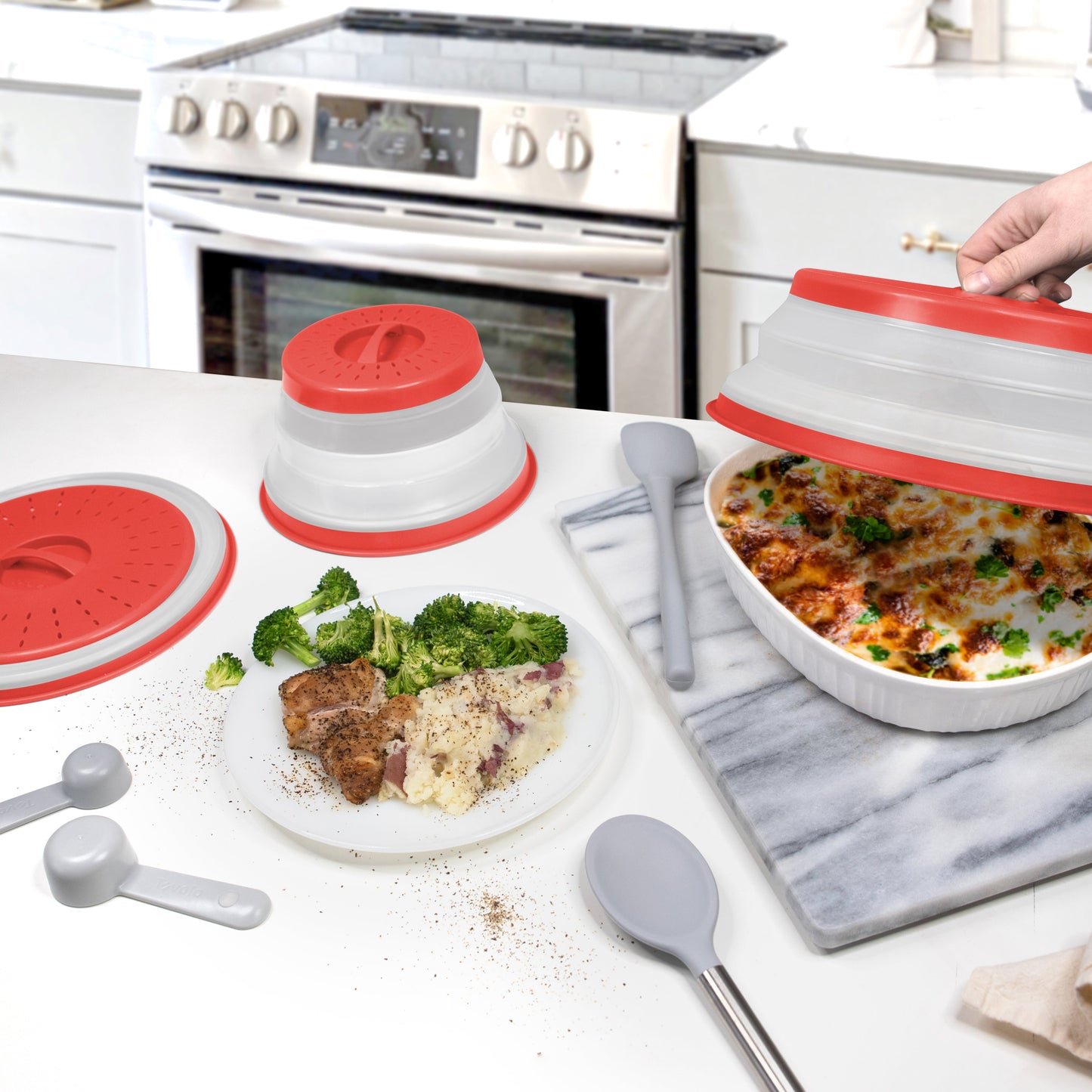 Collapsible Microwave Food Cover - Set of 3