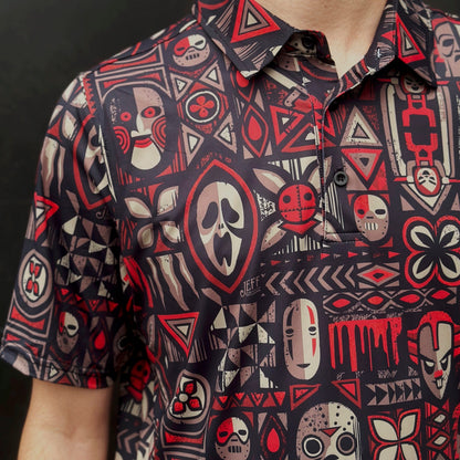Jeff Granito's 'Mask Hysteria' Men's Performance Golf Polo - Ready to Ship! - Shipping Included!