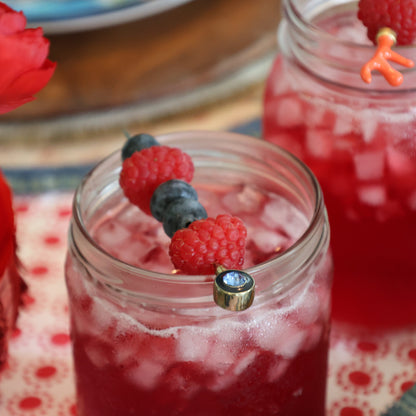 Enamel gem cocktail picks