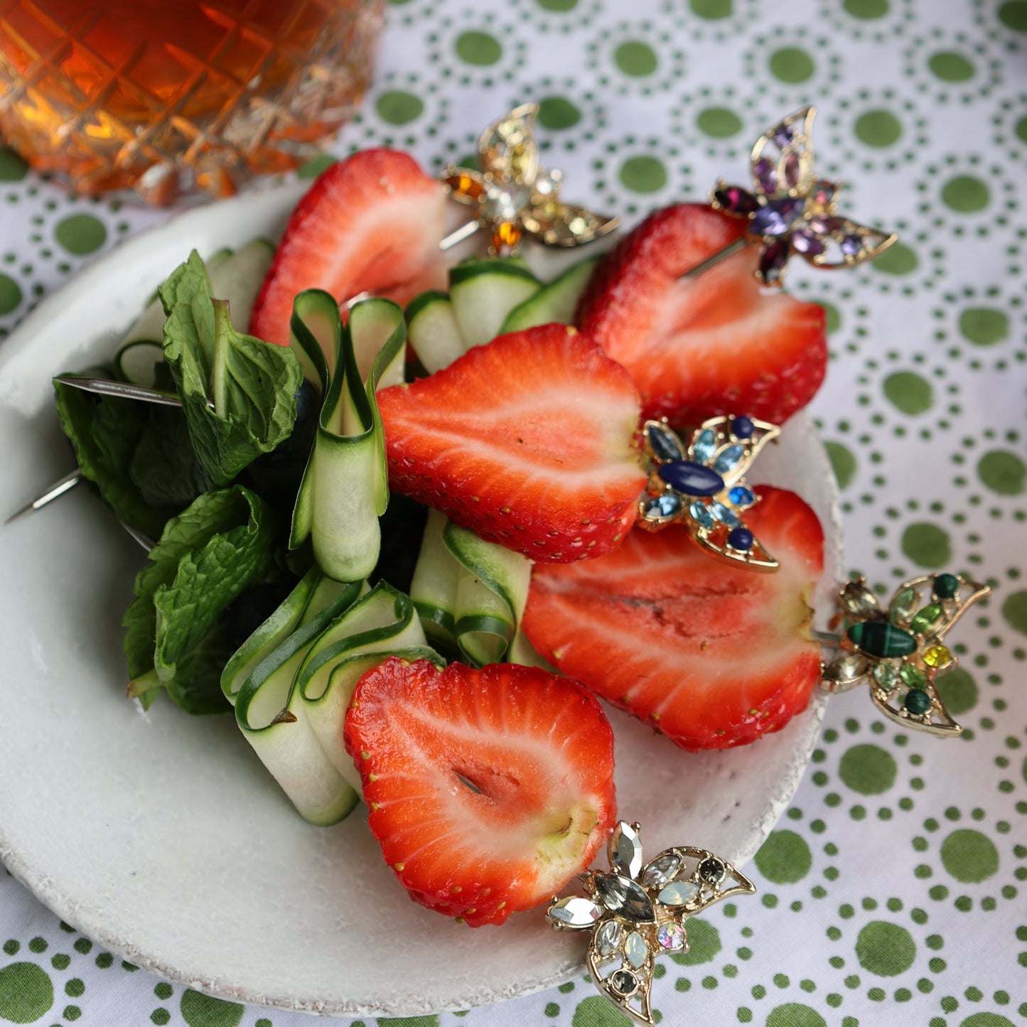 Butterfly cocktail picks