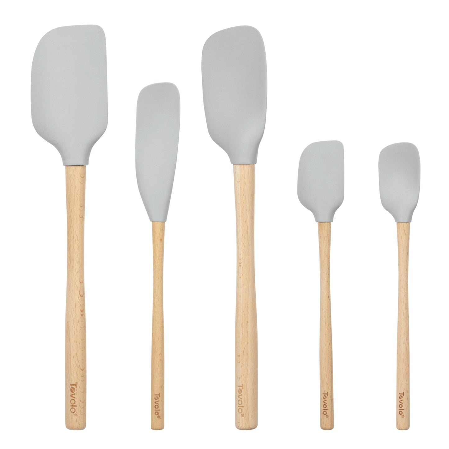 Flex-Core® Silicone and Wood Spatulas - Set of 5