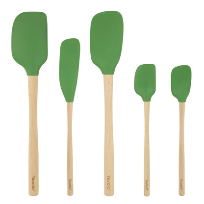 Flex-Core® Silicone and Wood Spatulas - Set of 5