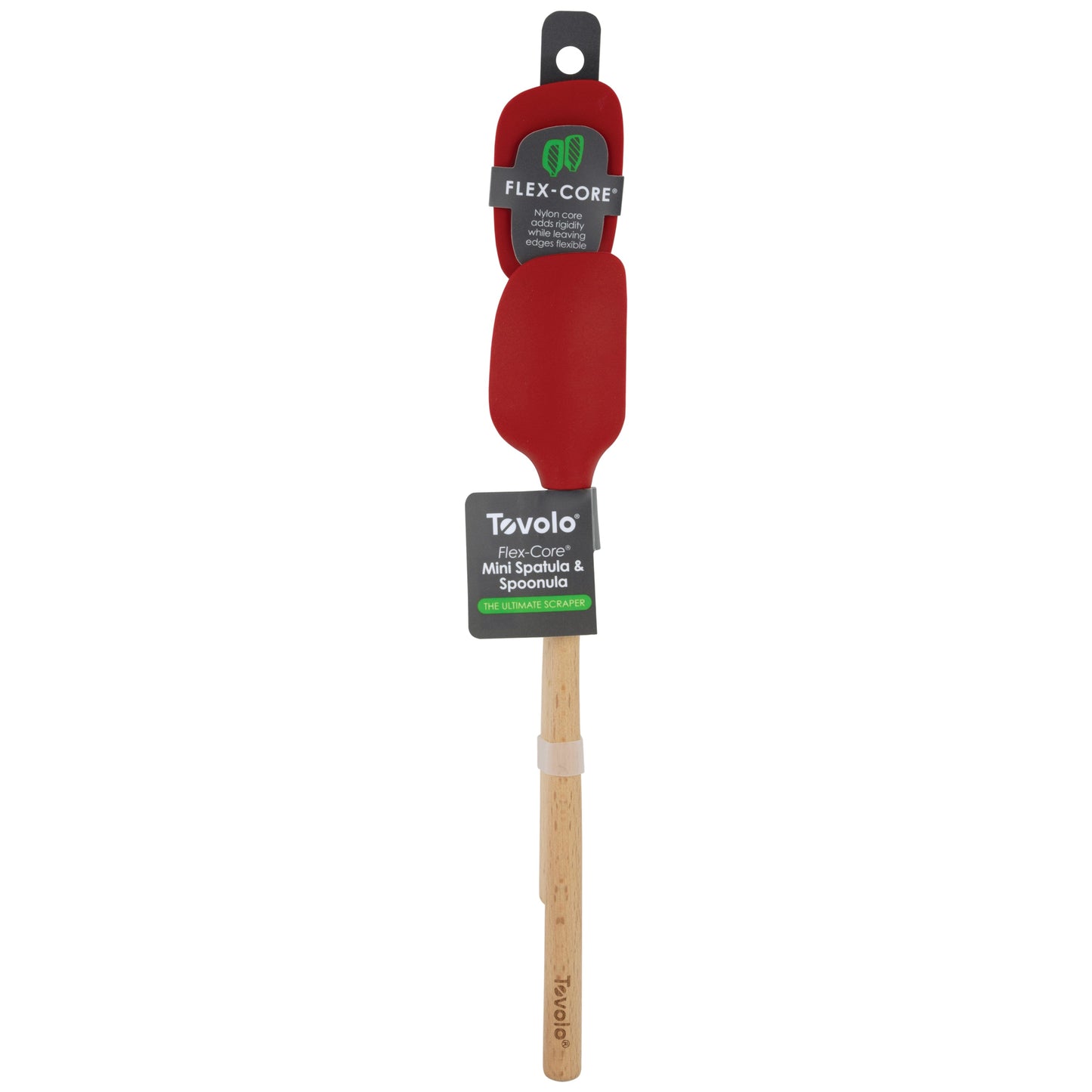 Flex-Core® Mini Spatula + Spoonula with Wood Handle